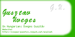 gusztav uveges business card